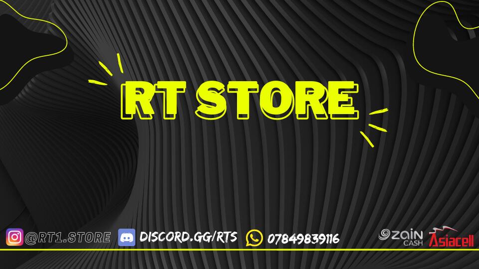 Discovery splash banner for RT STORE Discord server