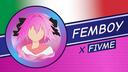 Discovery splash banner for Femboy x Fivme - Femboy Italia Discord server