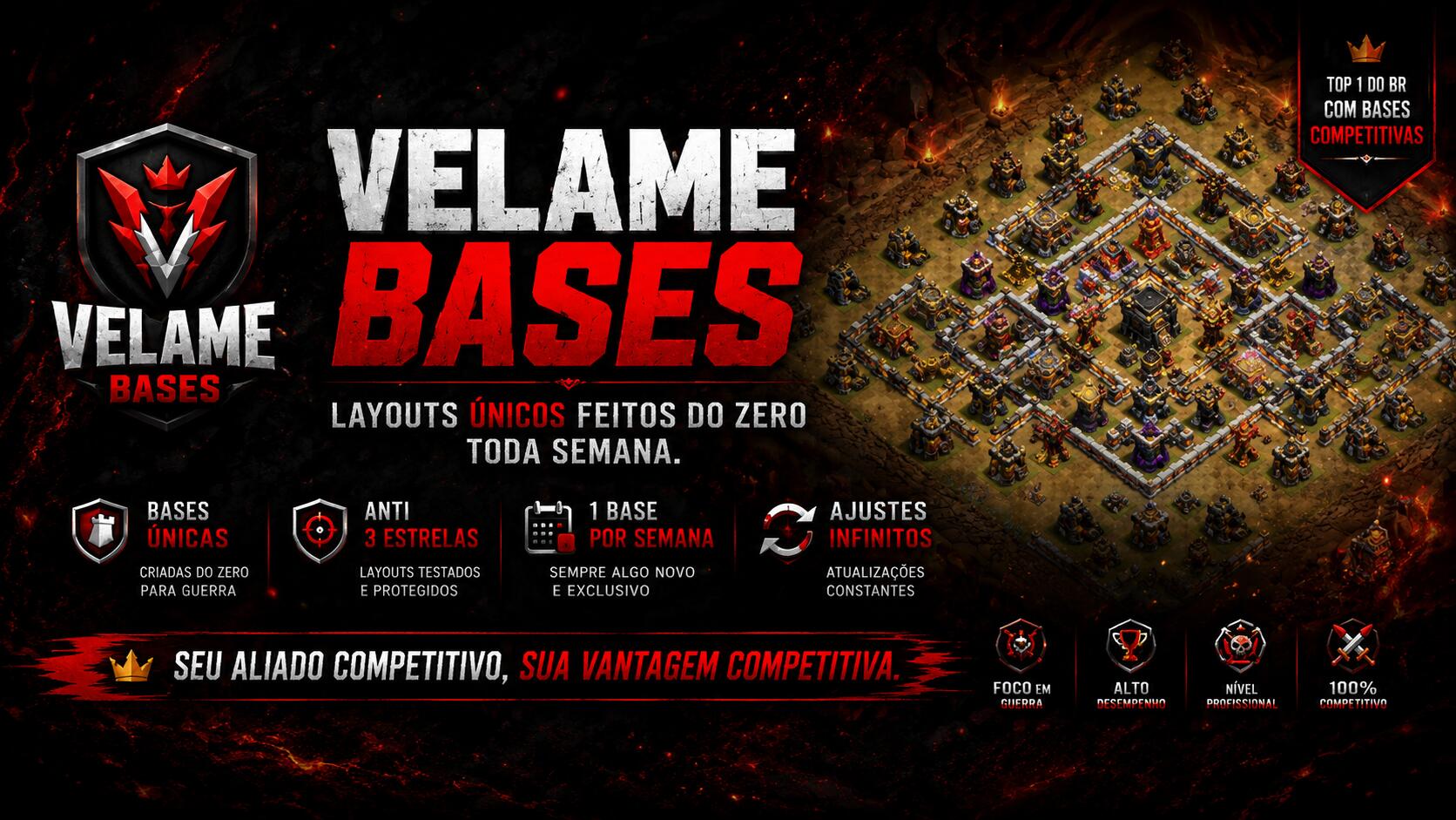 Discovery splash banner for VELAME BASES Discord server