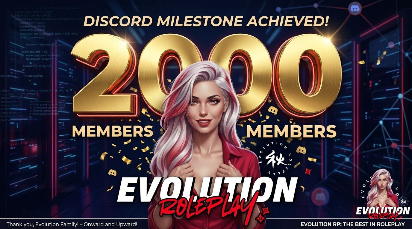 Discovery splash banner for EVOLUTION ROLEPLAY 2.0 Discord server