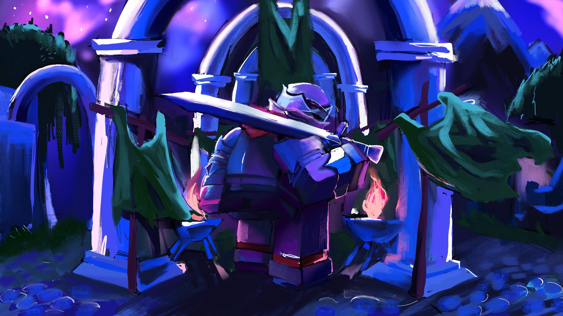 Discovery splash banner for Grymven Roblox | Dark Fantasy Discord server