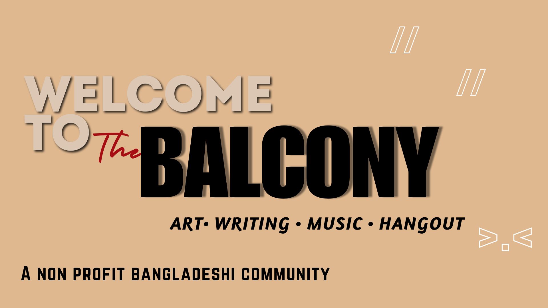 Discovery splash banner for Balcony // Non-Toxic Discord server