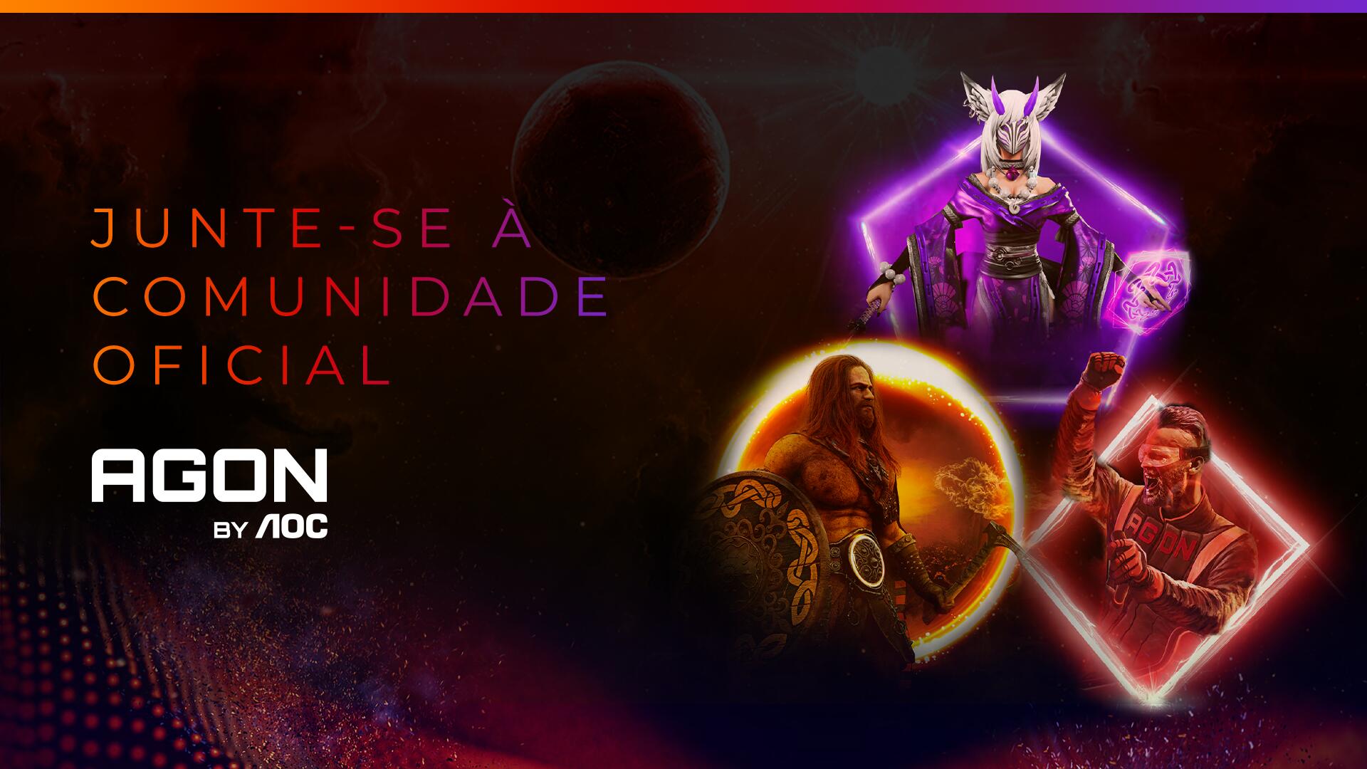 Discovery splash banner for AGON by AOC Discord server
