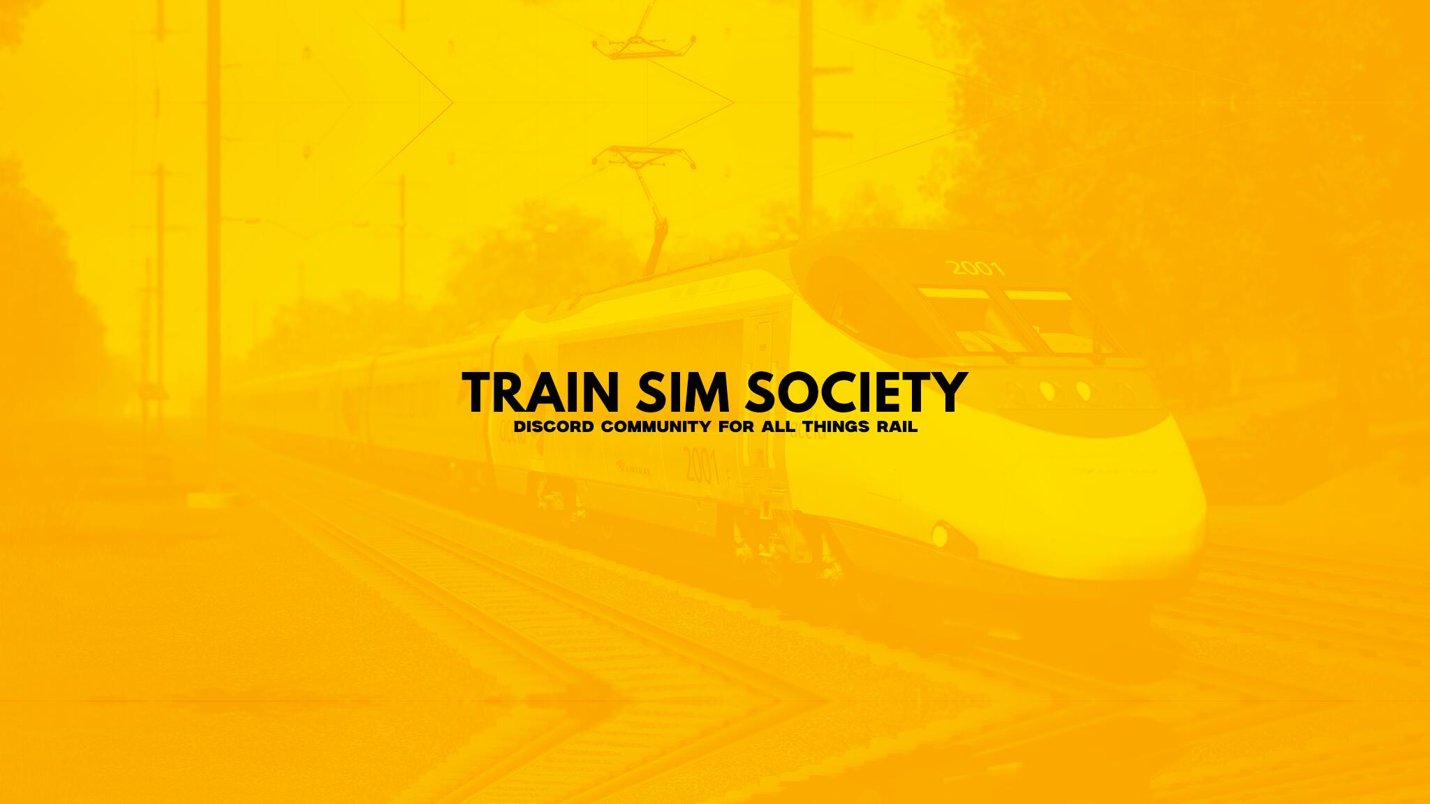 Discovery splash banner for Train Sim Society Discord server