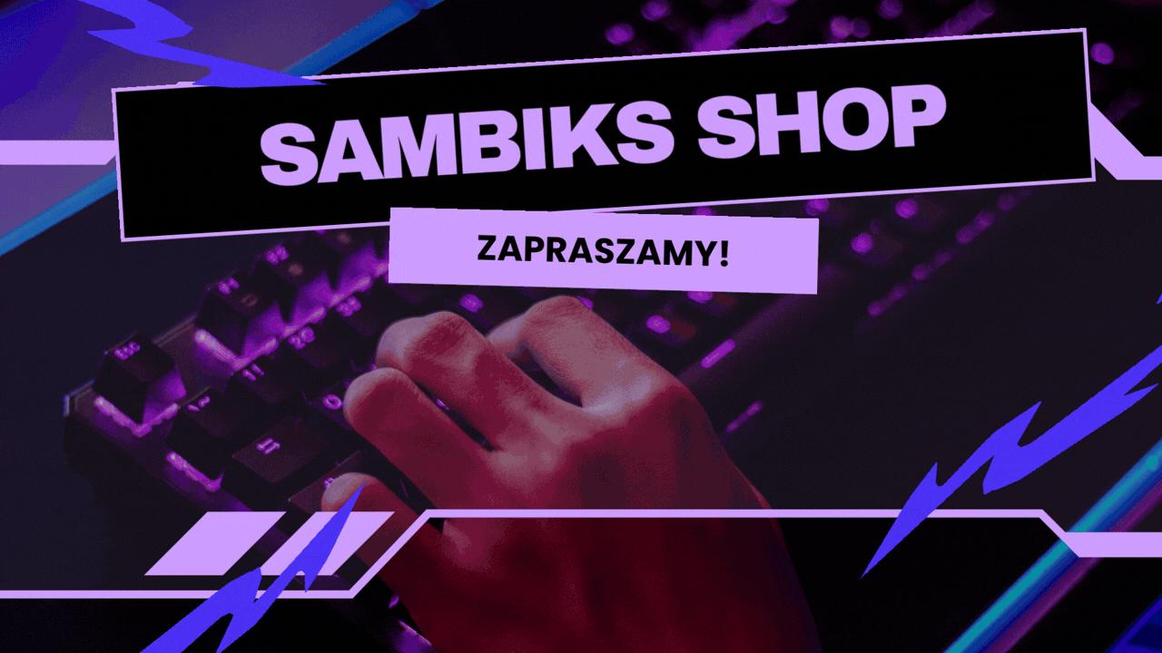 Discovery splash banner for Sambiks SHOP 50 PLN KONKURS Discord server