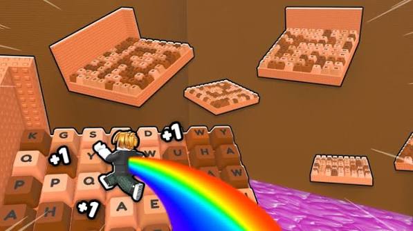 Discovery splash banner for +1 Speed Keyboard Escape | Candy & Chocolate| Roblox Discord server