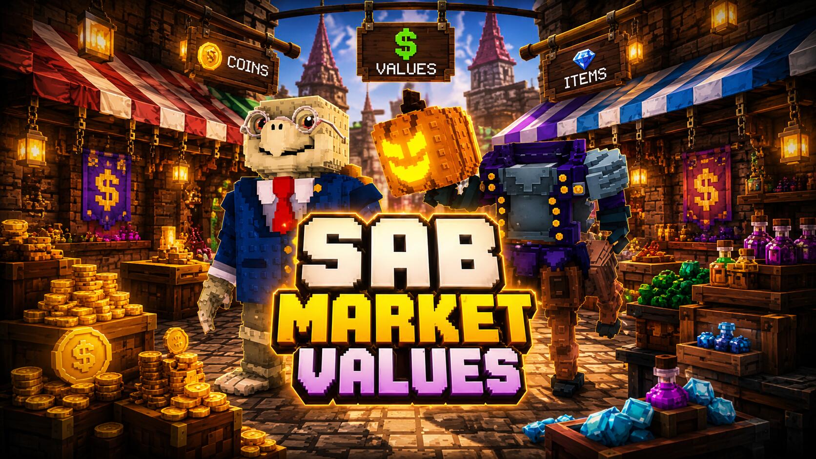 Discovery splash banner for Sab Market Value Discord server