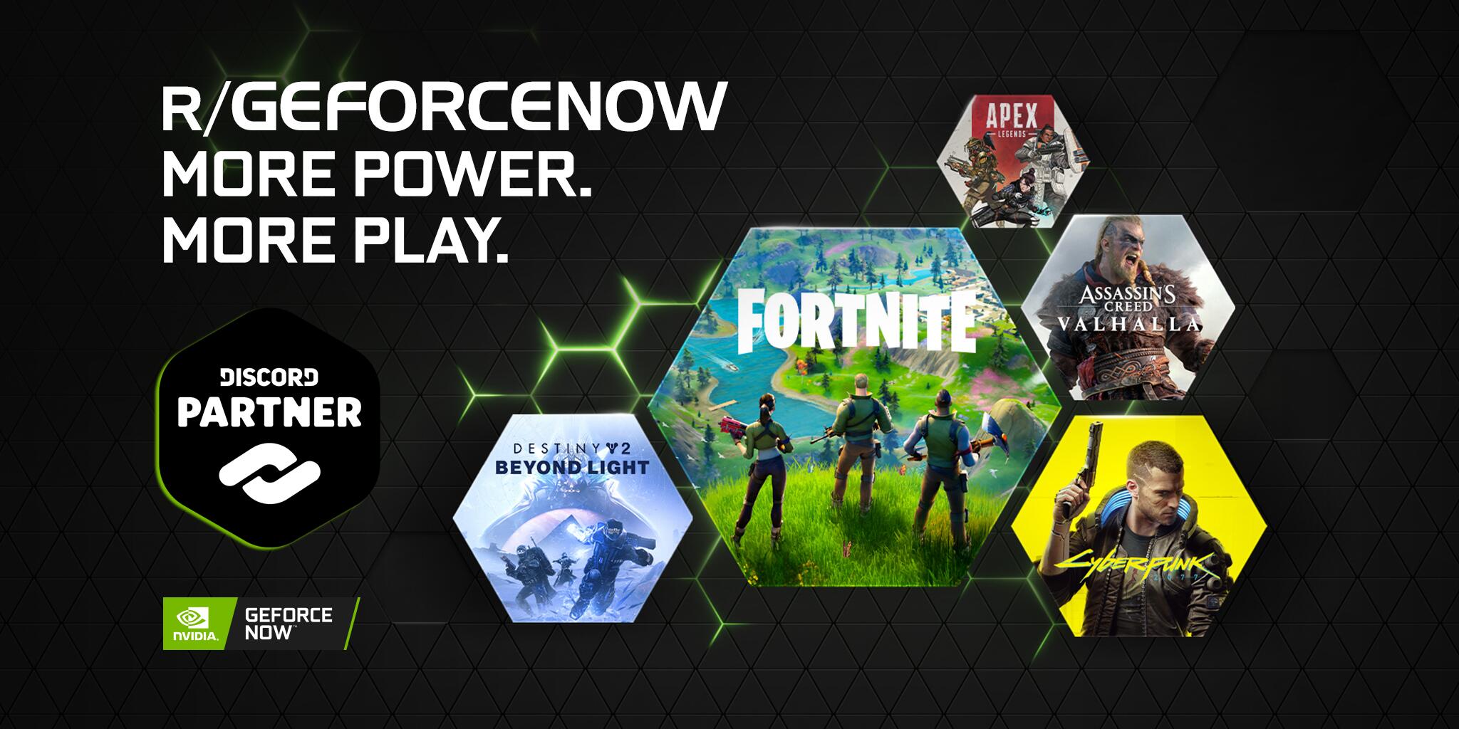 Discovery splash banner for r/GeForceNow Discord server