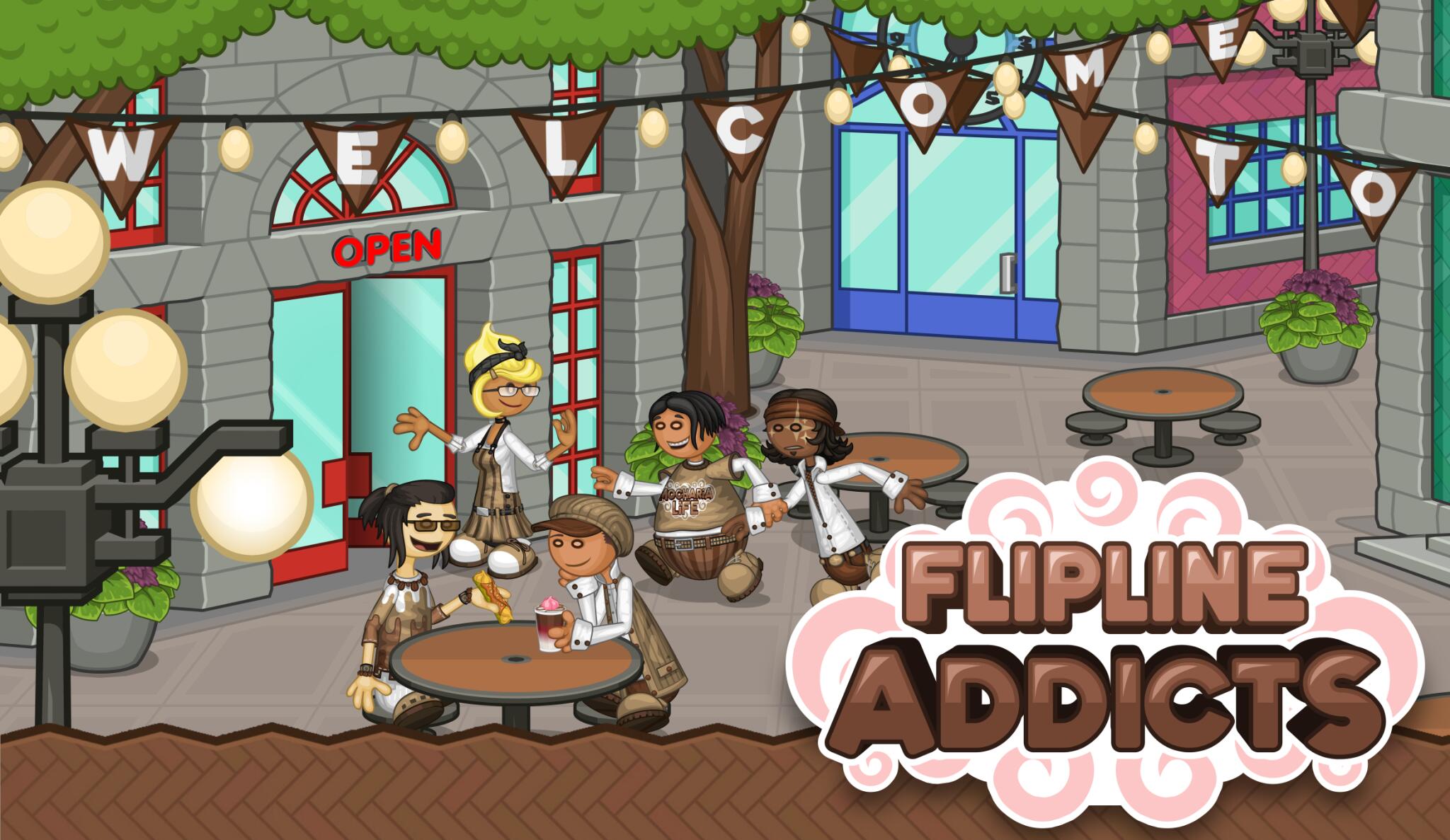 Discovery splash banner for Flipline Addicts ☕ Discord server