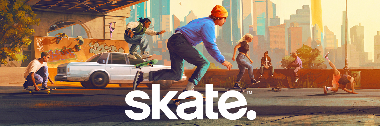 Discovery splash banner for skate. Discord server